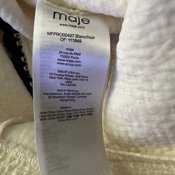 Maje White and Black Mini Dress - Picture 8 of 10